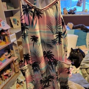 NWOT Tropical Palm Tree JUMP SUIT